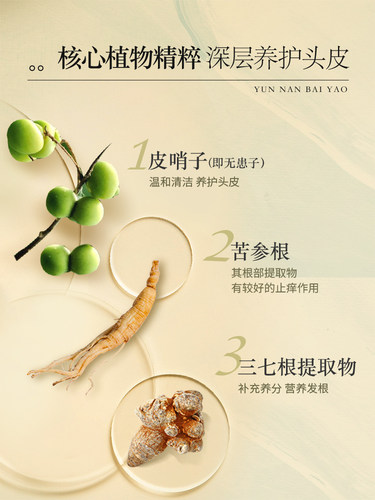 云南白药养元青洗发水女男士控油止痒净爽洗发露头皮护理液洗发膏 - 图2