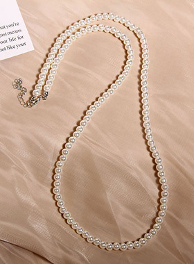 白色珍珠项链女款配旗袍2025新款轻奢小众锁骨链高级感颈链配饰品
