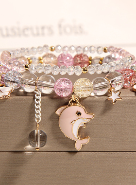 韩版儿童水晶森系学生手串