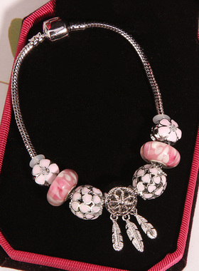 少女心潘家风格琉璃捕梦网手环