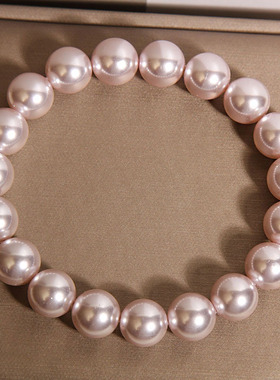 新中式白色珍珠手链女轻奢小众高级感曼塔玫瑰贝珠手串送闺蜜礼物