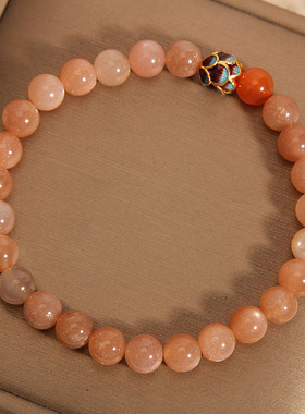 水晶手链女花开富贵太阳石手串