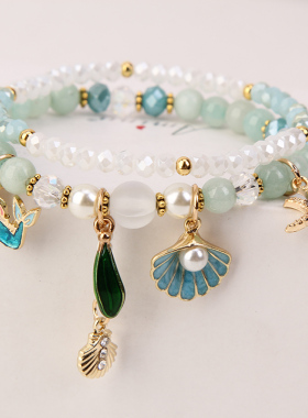海洋风韩版学生森系贝壳水晶手链