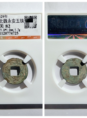 其他/other铜钱北魏永安五铢保真