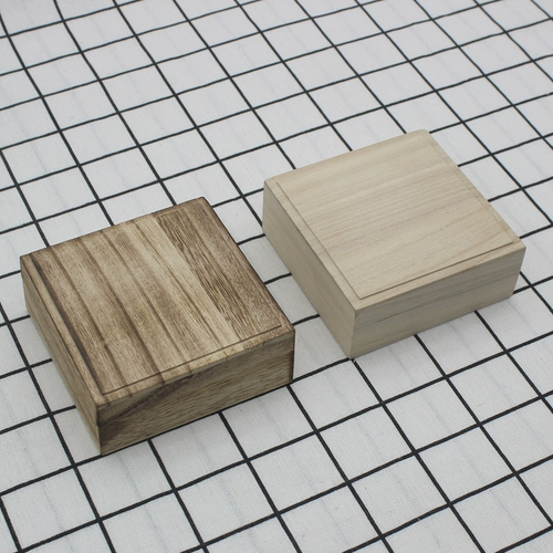 Прямоугольная деревянная коробка, коробка для хранения из натурального дерева, ювелирное украшение, ретро браслет, квадратные маленькие четки из круглых бусин