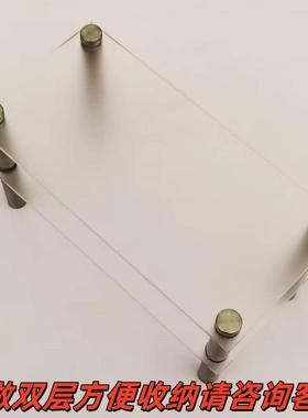 亚克力多功能桌面置物架首饰盲盒吧唧谷子手办托盘收纳盒收纳架