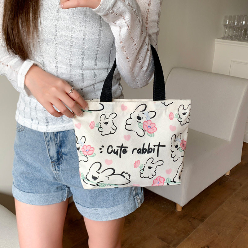 帆布包女卡通帆布手拎包小挎包包时尚韩版可爱休闲手提包一件,淘宝优惠券,粉丝福利购,淘宝优惠卷