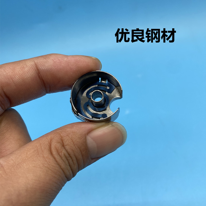 工业平车梭壳带钢片锁壳铝梭芯电脑车通用特氟龙缝纫机塑料线芯心-图0