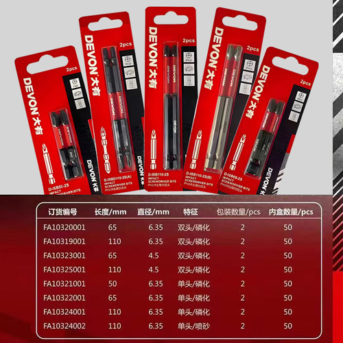 大有十字批头高硬度防滑披头强磁高同心度电动起子电钻六角柄批嘴 - 图1