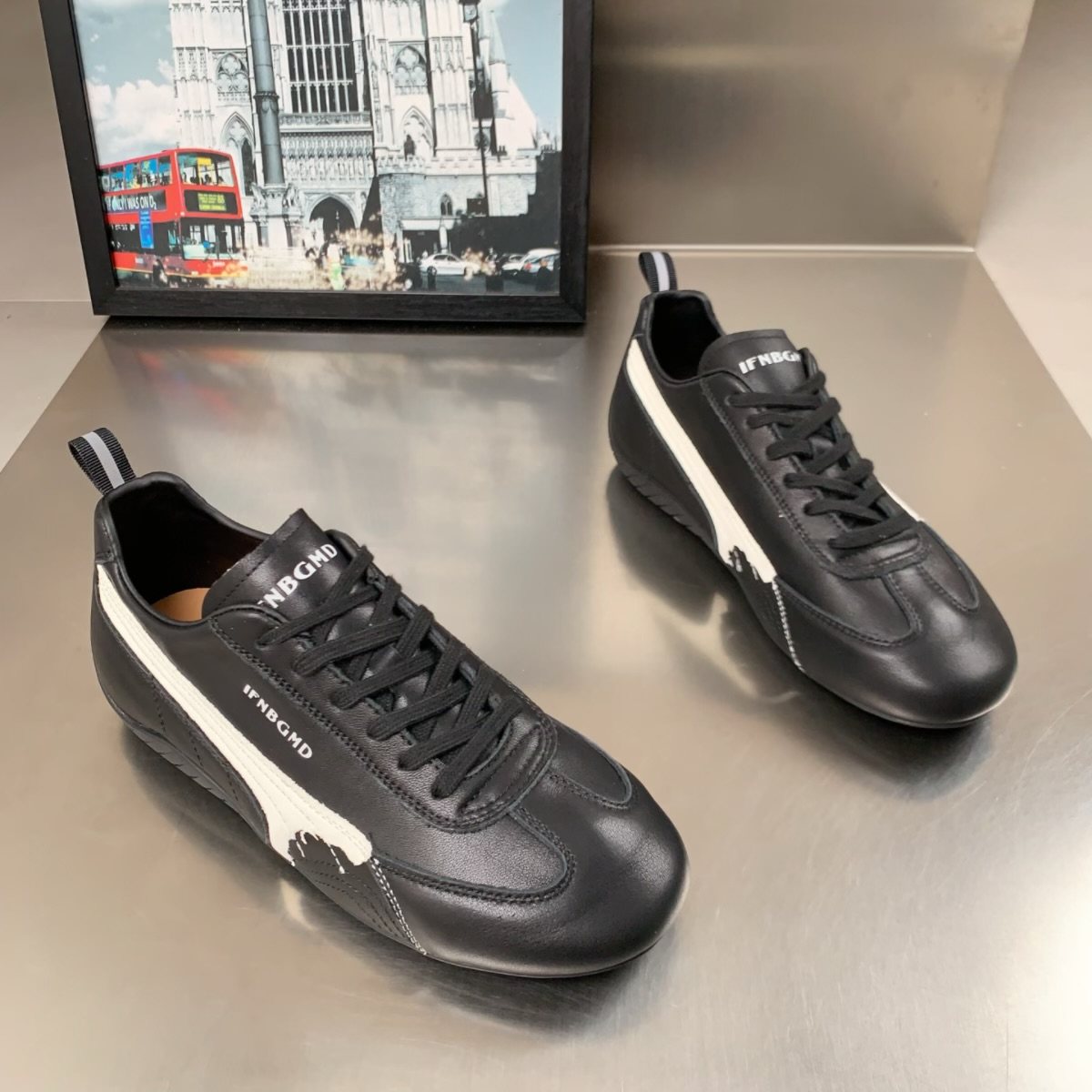 头层牛皮拼色德训鞋女2026春季新款平底时尚休闲百搭运动阿甘鞋潮,淘宝优惠券,粉丝福利购,淘宝优惠卷