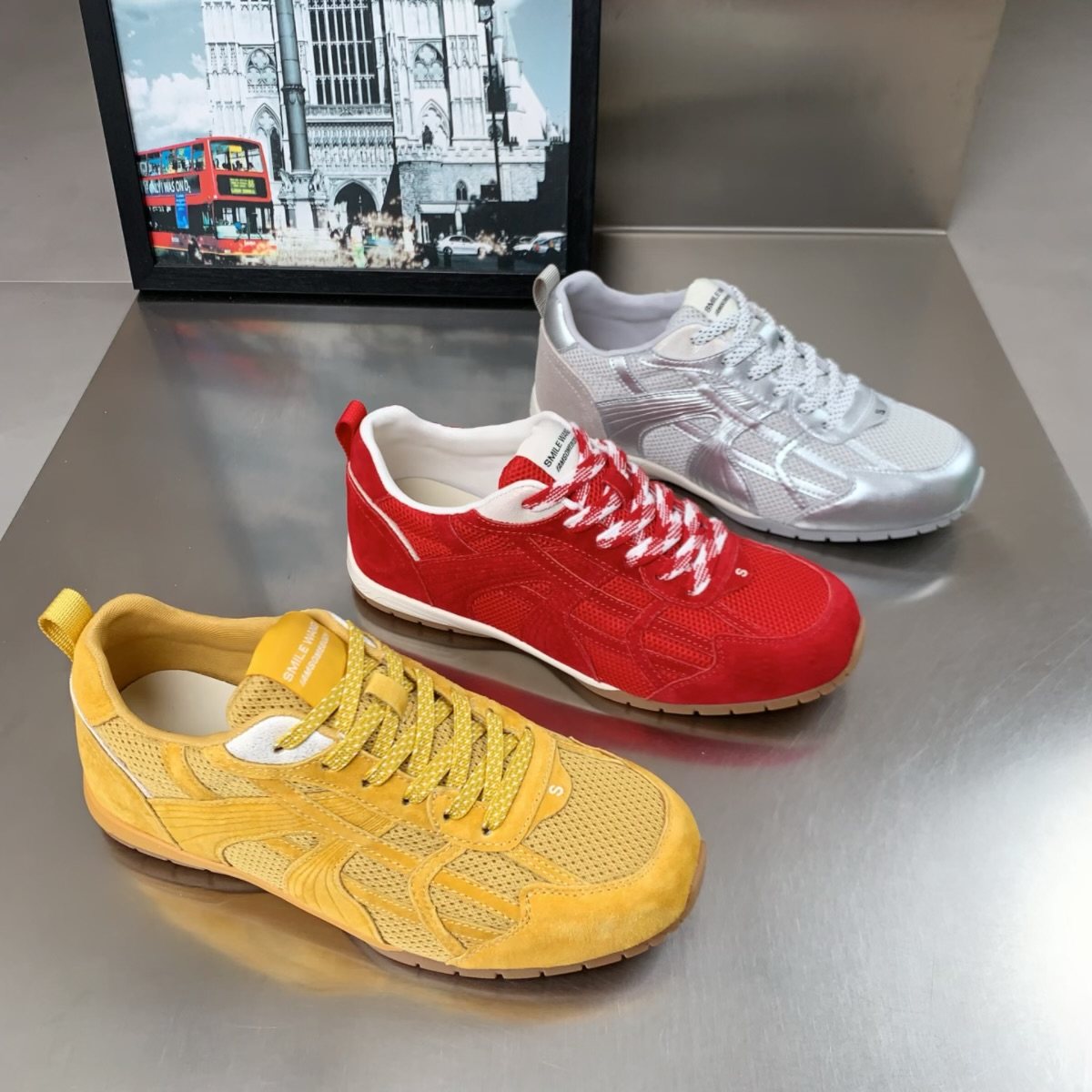 真皮网面透气德训鞋女2026春季新款百搭时尚休闲运动鞋平底阿甘鞋,淘宝优惠券,粉丝福利购,淘宝优惠卷