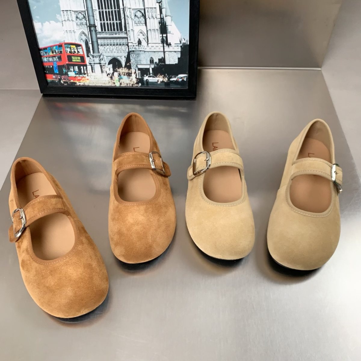 真皮韩版反绒皮玛丽珍鞋女2026春季新款搭扣圆头低跟百搭舒适单鞋,淘宝优惠券,粉丝福利购,淘宝优惠卷