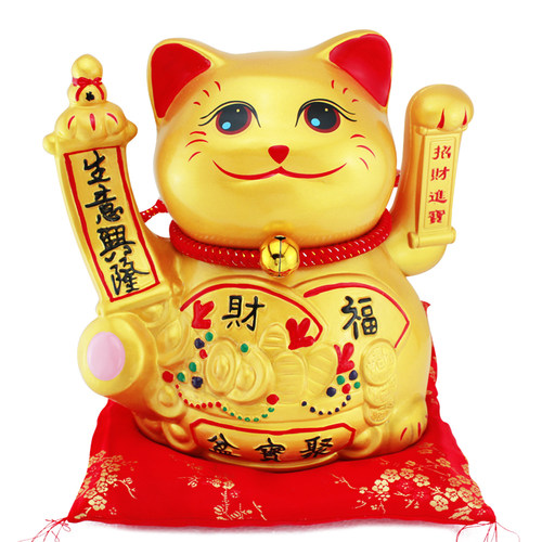 日本陶瓷招财猫摇手插电开业商铺收银台摆件装饰品公司开张礼品 - 图3