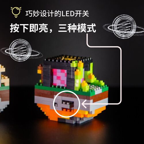 像素屋我的MC世界周边迷你拼装积木挂包村庄农场挂件玩具儿童礼物 - 图2