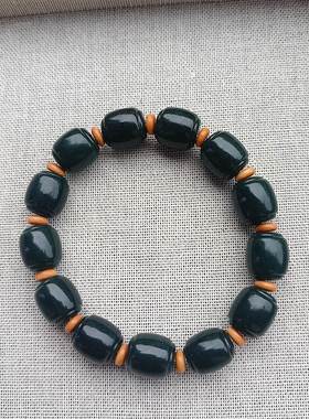 全新拍卖捡漏 精致包邮新疆和田玉青玉路路通手串男女款玉石手链