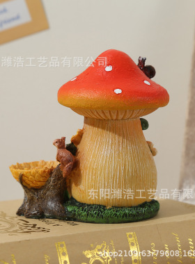 亚马逊新款蘑菇屋摆件时尚简约桌