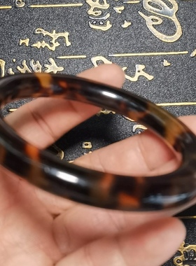 玳瑁色手镯合成玳瑁色手镯醋酸手镯豹纹手镯仿龟壳手镯叮当手镯