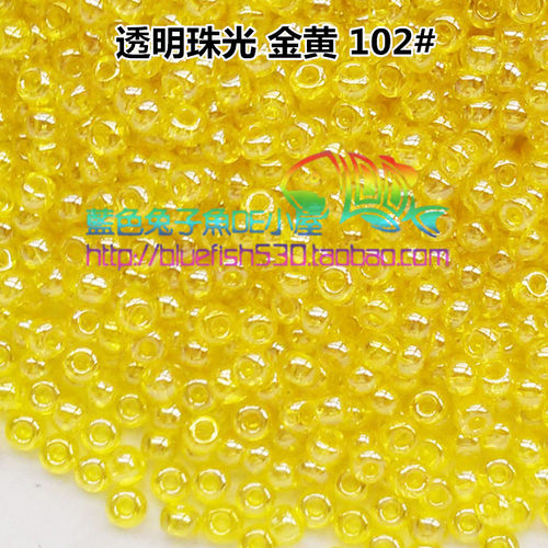 diy手工串珠材料日本TOHO东宝米珠2mm透明珠光黄茶色102/103/103B - 图0