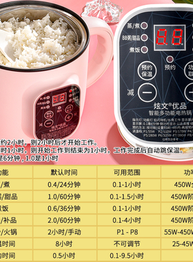 炫文多功能预定定时电煮锅