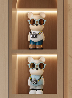 暴力熊摆件轻奢高档客厅酒柜电视柜展示柜直播间装饰品高级感小众