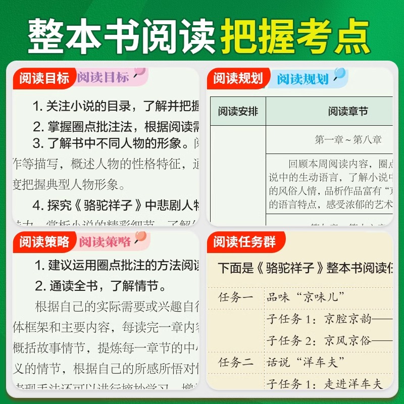 骆驼祥子和海底两万里原著必读正版老舍七年级上下册的课外书初一名著初中阅读书籍全套2册初中生初一初中课外阅读名校课堂读书侠