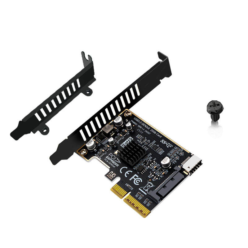 金胜 PCIe转USB3 TYPE-E前置TYPE-C USB3.2 20Gbps 扩展卡 X4通道 - 图3