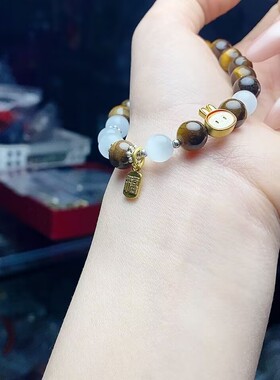 玉阅珠宝虎睛石猫眼轻奢手串