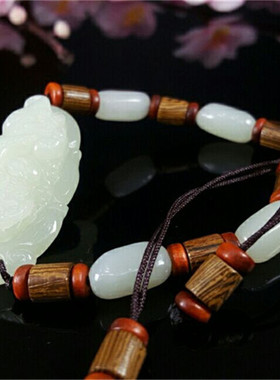 天然和田玉民族风珠宝红玛瑙手串