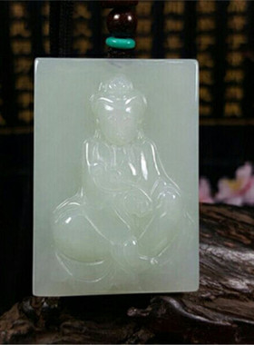 新疆和田玉如意观音项链挂件吊坠