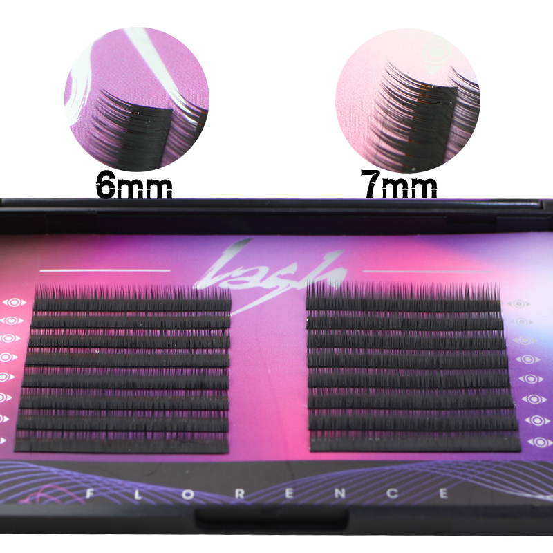 美容院种植嫁接睫毛柔软纤长大眼睛混装6\7mm貂毛下睫毛弗洛纶丝 - 图0