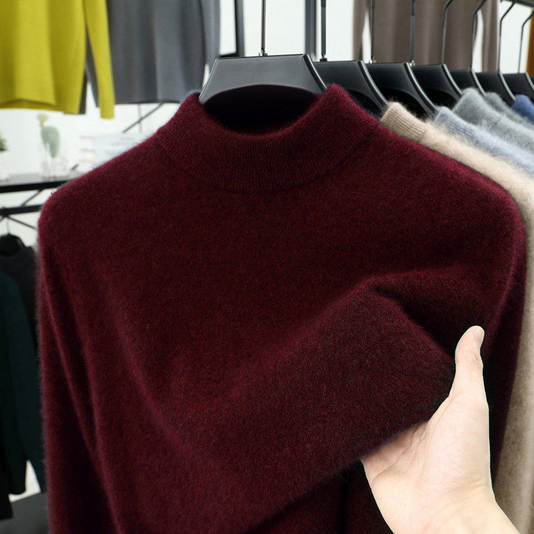 濮院羊毛衫男士半高领秋冬季加厚打底毛衣中年新款针织衫上衣男,淘宝优惠券,粉丝福利购,淘宝优惠卷