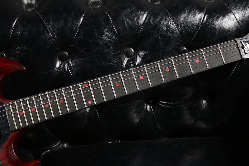 卖时光  Gibson SG Voodoo JuJu 吉布森美产恶魔角电吉他它樱桃红 - 图3