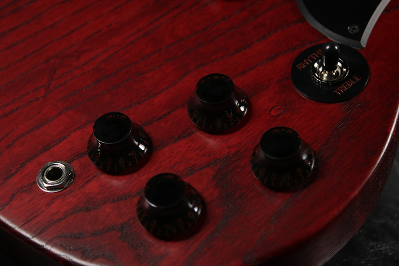 卖时光  Gibson SG Voodoo JuJu 吉布森美产恶魔角电吉他它樱桃红 - 图0