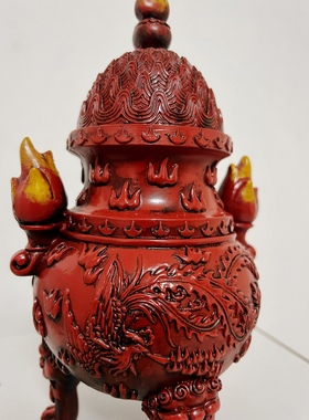 李居明吉祥物火风大鼎凤凰三昧火是非官非三碧位家居办公装饰摆件