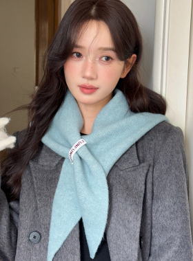 林小橘多功能针织三角小围脖保暖