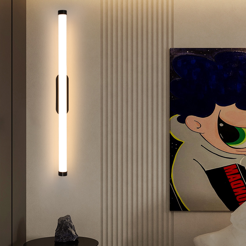 简约长条壁灯LED客厅床头过道灯北欧轻奢条形装饰墙壁化妆镜前灯 - 图3