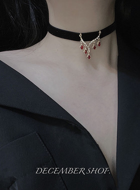 新款汉服国风项链旗袍配搭水滴