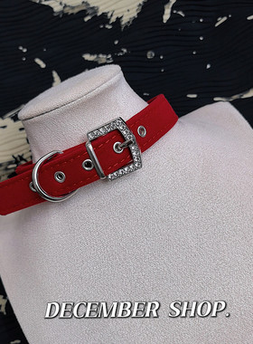 包邮丝绒红色choker颈链女新年简约项圈甜酷辣妹脖子配饰圣诞礼物