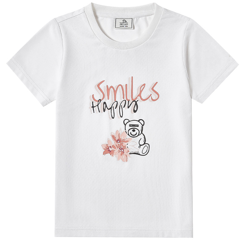 伯希和儿童T恤男童夏新款女童吸汗打底衫休闲童装薄款短袖上衣,淘宝优惠券,粉丝福利购,淘宝优惠卷