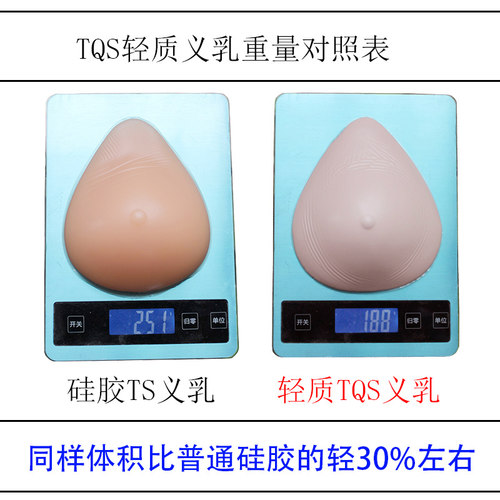 轻质义乳水滴三角形透气假胸假乳房手术义乳轻质仿真硅胶义乳TQS - 图2