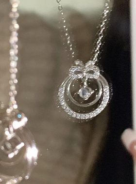 花环蝴蝶结项链女潮酷辣妹不掉色ins小众设计感送女友礼物