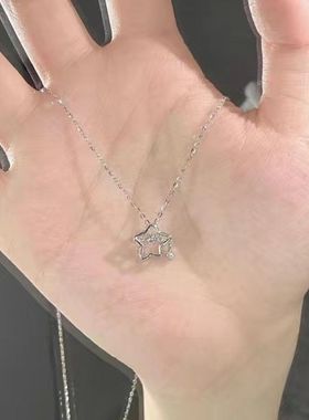 跳动幸运星星项链女轻奢小众设计高级ins学生配饰锁骨链简约闺蜜