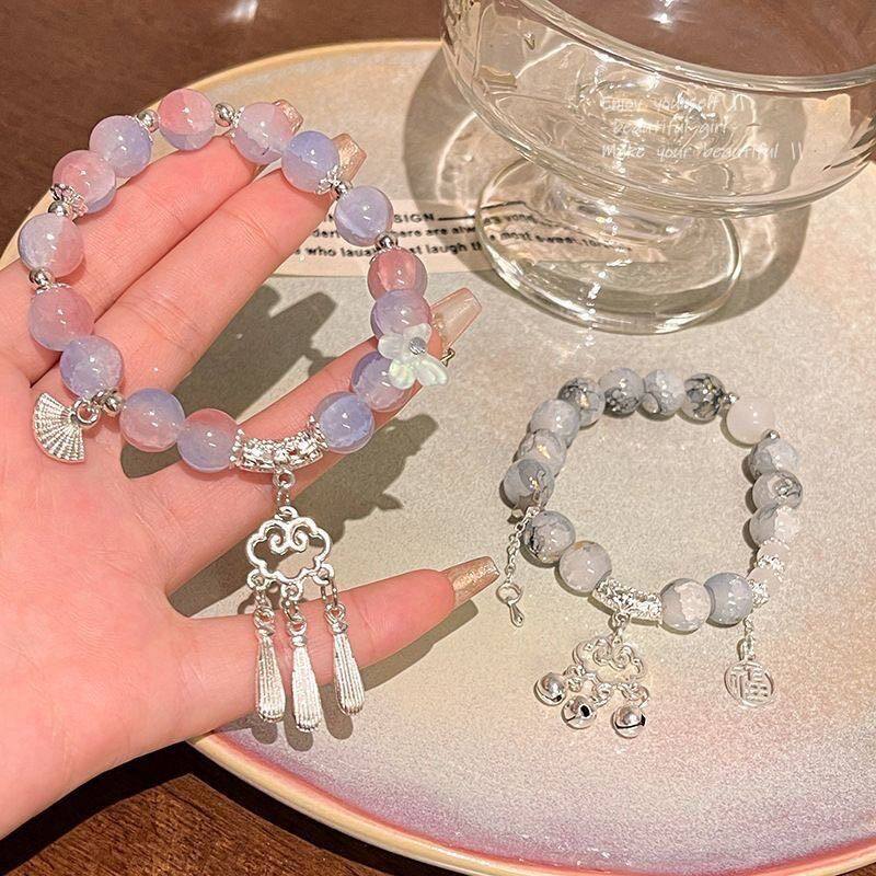 中古风如意锁吊坠串珠手串小众百搭气质福牌手链手饰品,淘宝优惠券,粉丝福利购,淘宝优惠卷