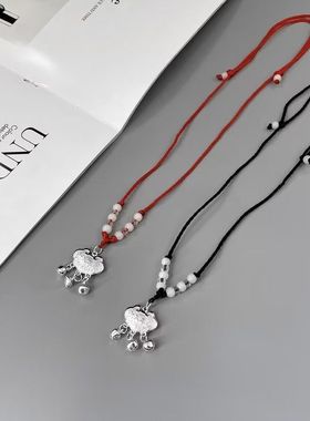长命锁项链女出入平安宝宝吊坠铃铛平安富贵吊坠儿童铃铛