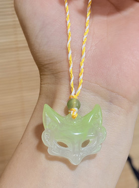 国风面具狐面美学狐狸编织守护吊坠男女项链情侣闺蜜新款国风