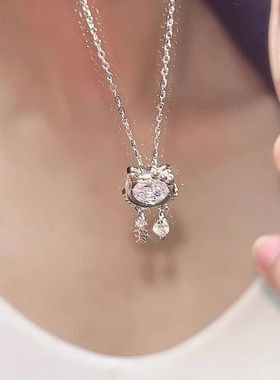 2025新款爆款气质猫咪项链女轻奢感小众设计感可爱灵动锁骨链