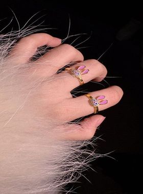 疯狂动物戒指立体情侣对戒兔子朱迪狐狸尼克可爱动漫