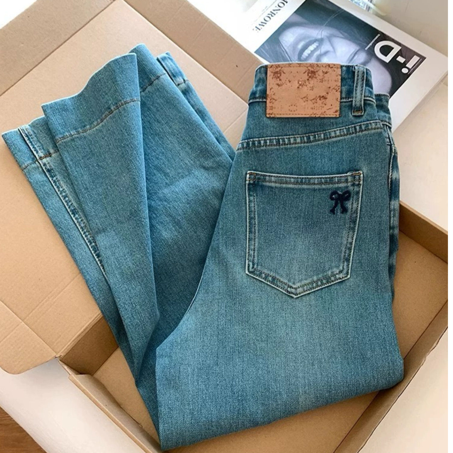 大碗plus定制大码女装微胖mm复古水洗直筒牛仔秋季宽松显瘦九分裤,淘宝优惠券,粉丝福利购,淘宝优惠卷