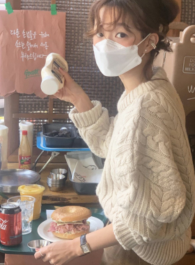 【现货】韩国thebarnnet通勤纯色套头长袖针织衫八奶家秋冬毛衣女