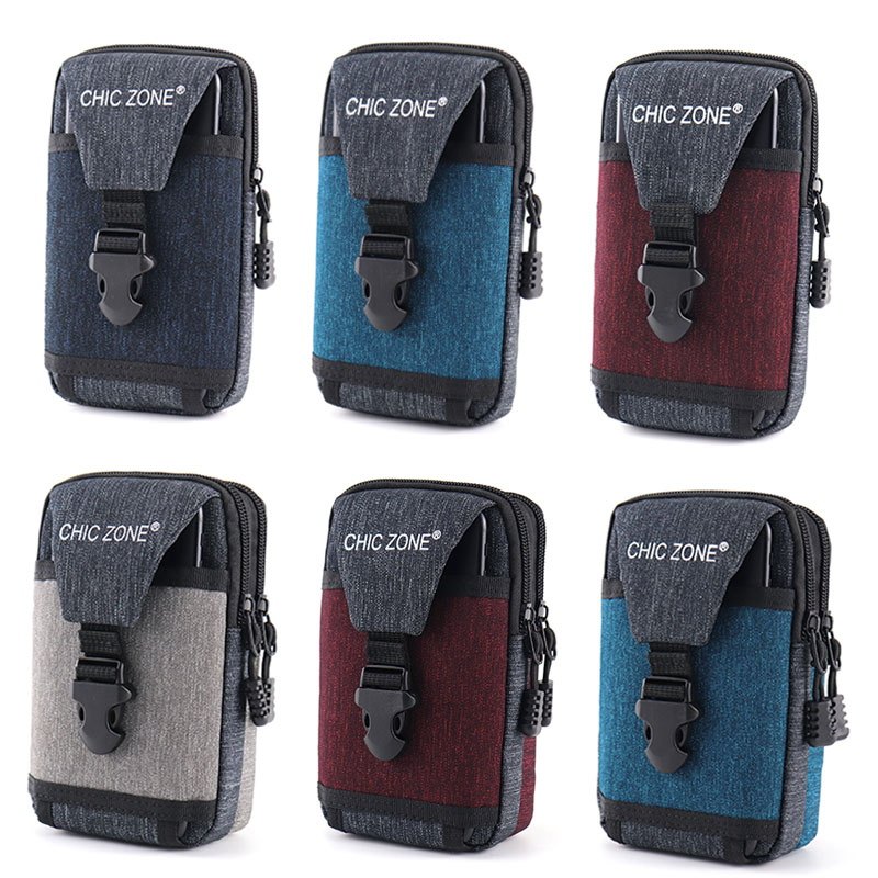 2019新款手机包男多功能穿皮带臂包 铭禹皮具商城手机包